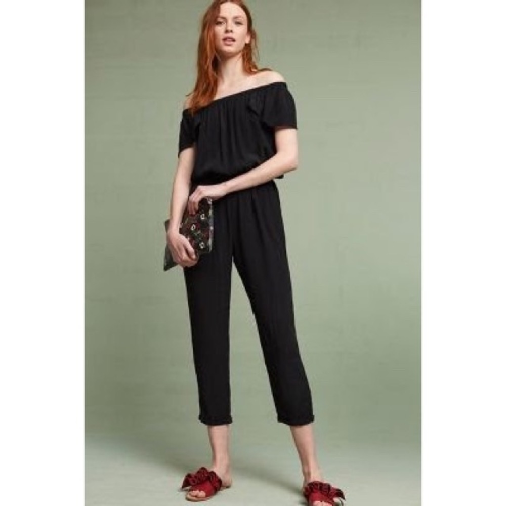 Anthropologie silk jumpsuit